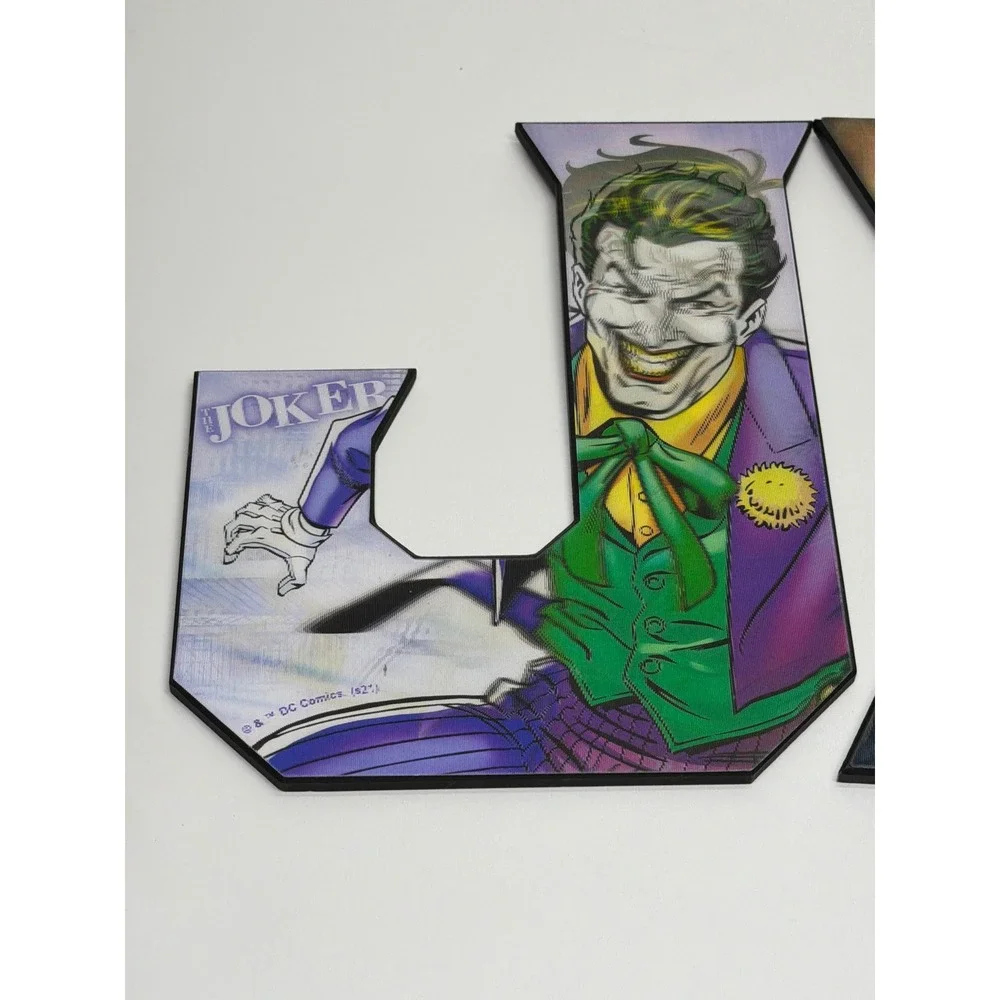 Marvel DC Comics Wall Art Letters JIM Joker Hulk Avengers Superhero Decor‎